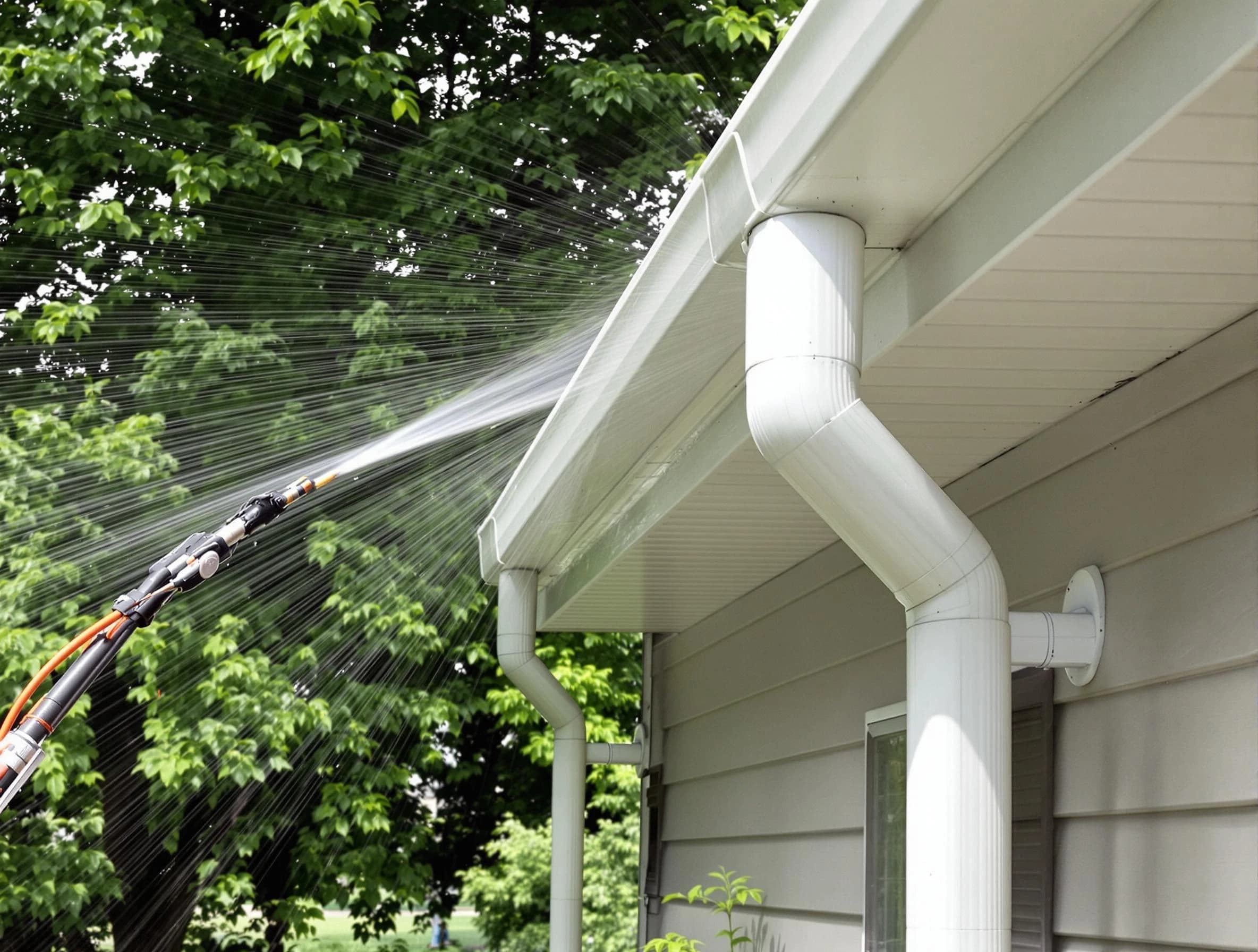 Cleared gutters by Aurora Roofing Company for a clean drainage system in Aurora, OH