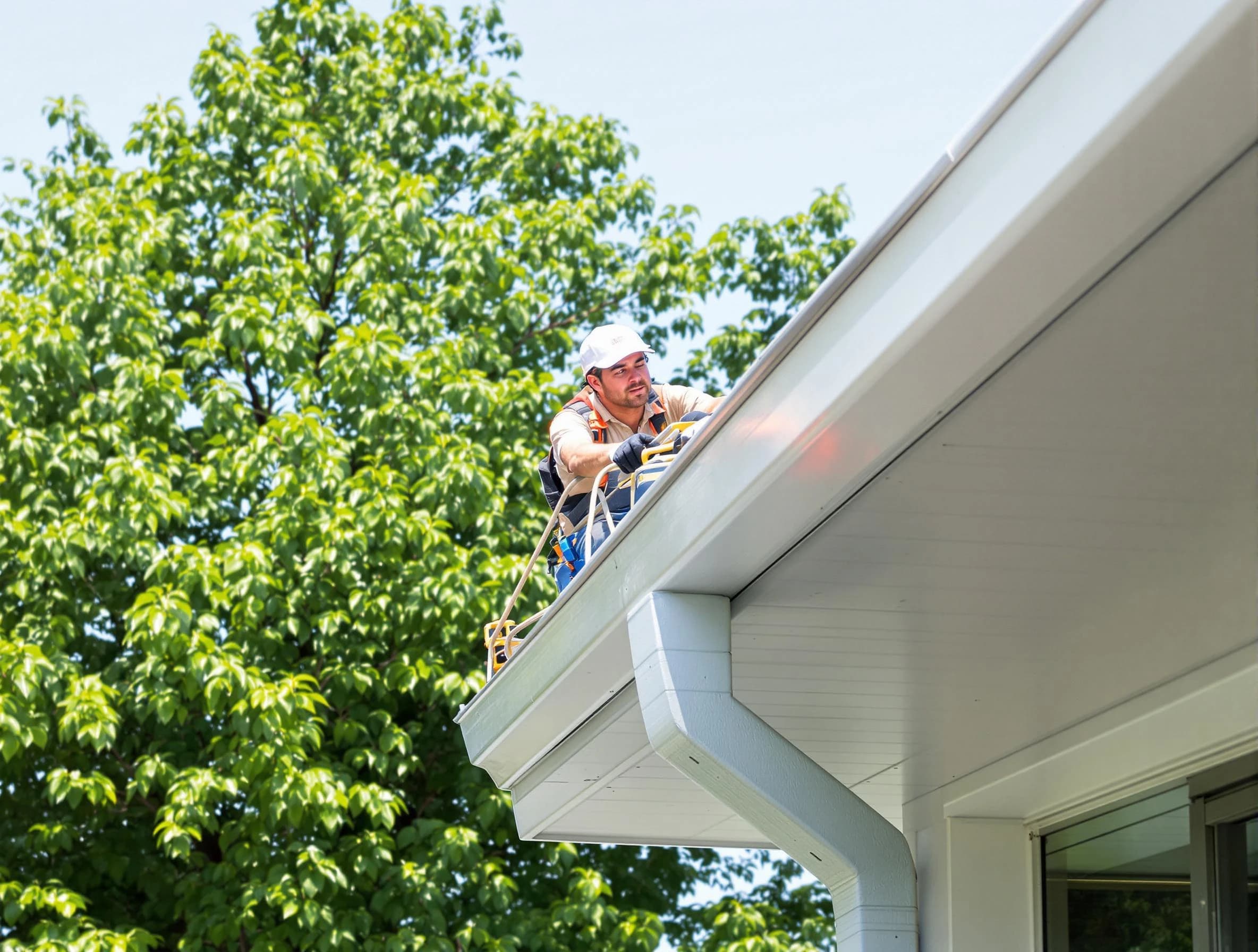 Aurora Roofing Company expert examining roof shingles in Aurora, OH